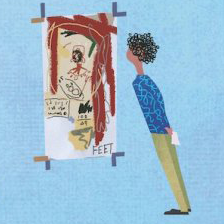 Illustration of work by Basquiat