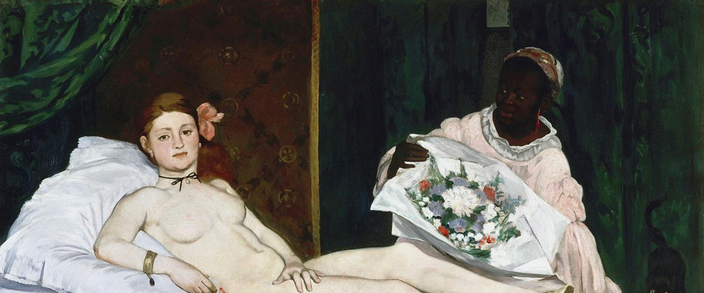 The painting "Olympia" by Édouard Manet