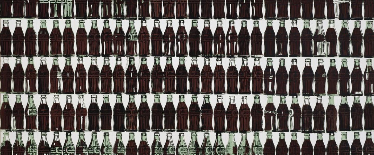image of Warhol's Coca Cola bottles 
