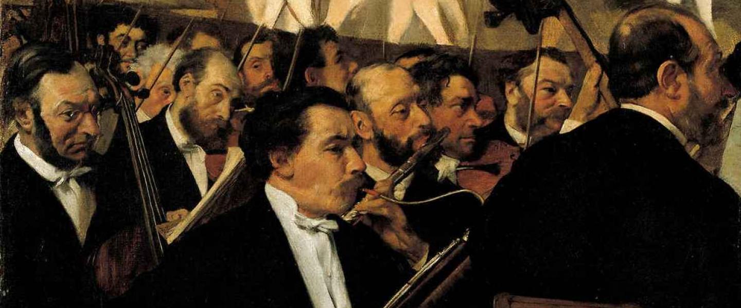 Degas l'orchestre used as cover for 20th and 21st Century Music section of Music Humnanities