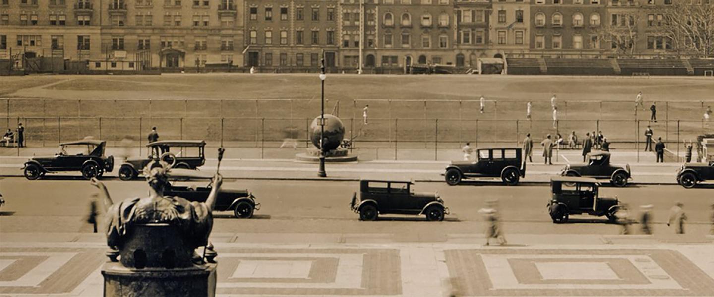 Historical view of College Walk.