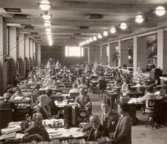 photo of workers in the Larkin Building